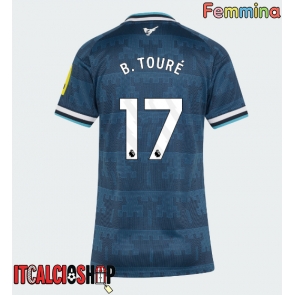 Newcastle United Bazoumana Toure #17 Seconda Maglia Femmina 2026-27 Manica Corta
